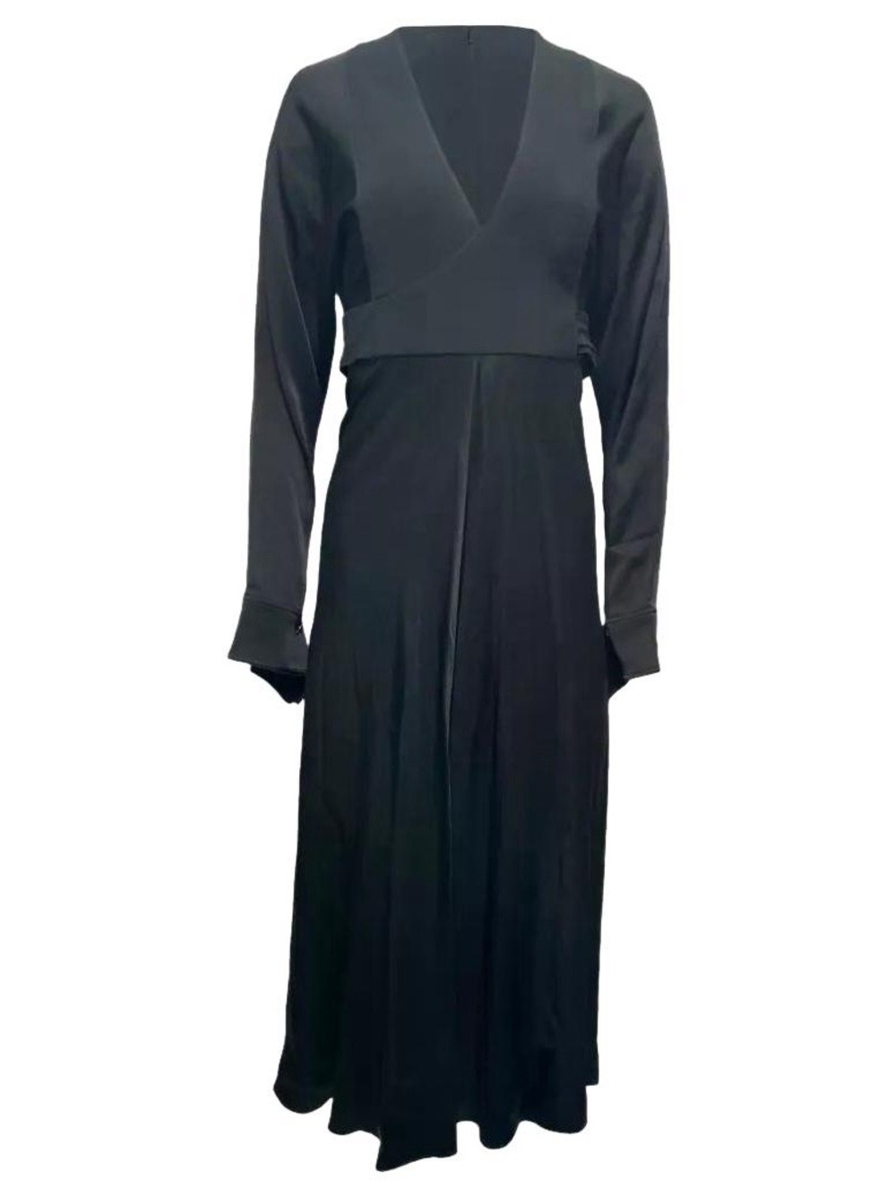 Victoria Beckham Pleated Crepe Midi Dress, Black, NWOT UK 8 | US 4
